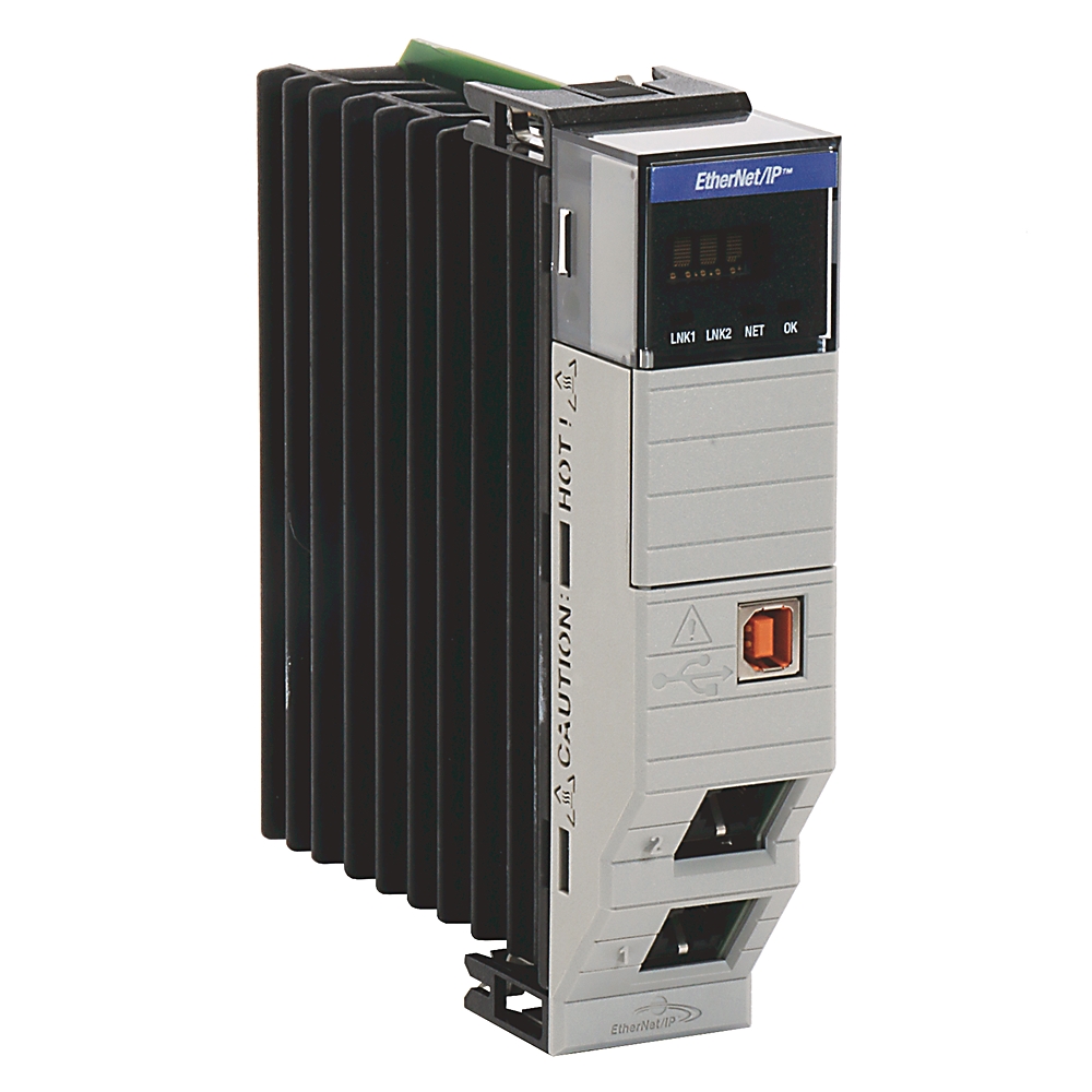 Módulo de interfaz Ethernet de doble puerto 10 100M (admite 128 conexiones TCP/IP, hasta 8 ejes), topologías de anillo y lineal, ControlLogix XT
