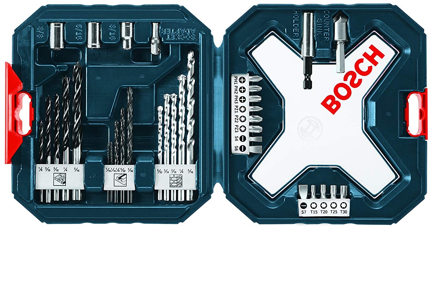 Kit para taladrar y atornillar 34 pzas X-LINE Marca Bosch