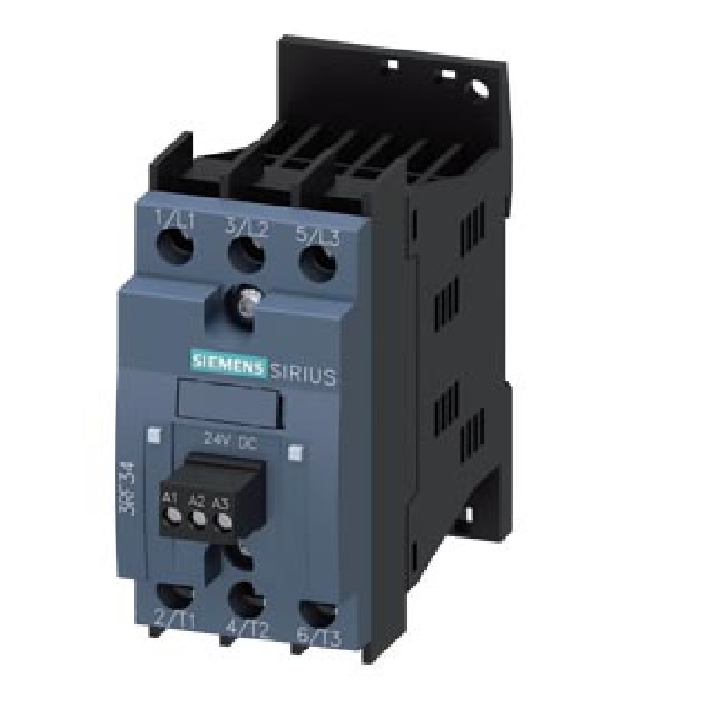 Contactor estático trifásico 3RF3 AC 53 / 3,8 A / 40 °C 48-480 V / DC 24 V circuito inversor de conmutación instantáneo