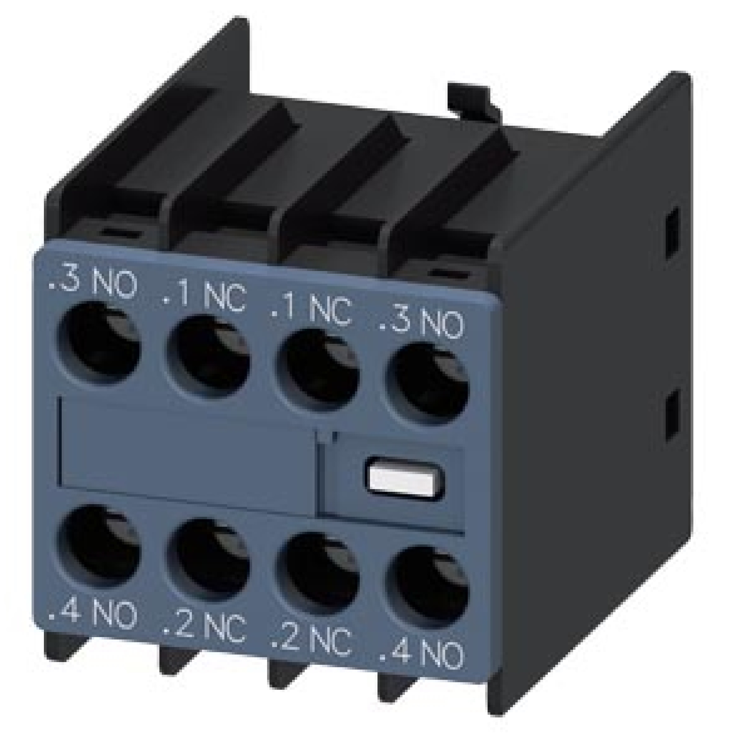 Bloque de contactos auxiliares frontal, 2NA+2NC circuito para 3RH2 y 3RT2 ,690Vac