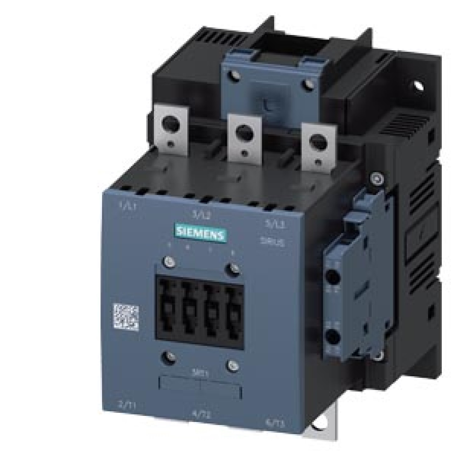 Contactor de potencia, AC-3e/AC-3 150 A, 75 kW/400 V, Uc: 110-127 V tripolar, contactos auxiliares 2 NA + 2 NC.