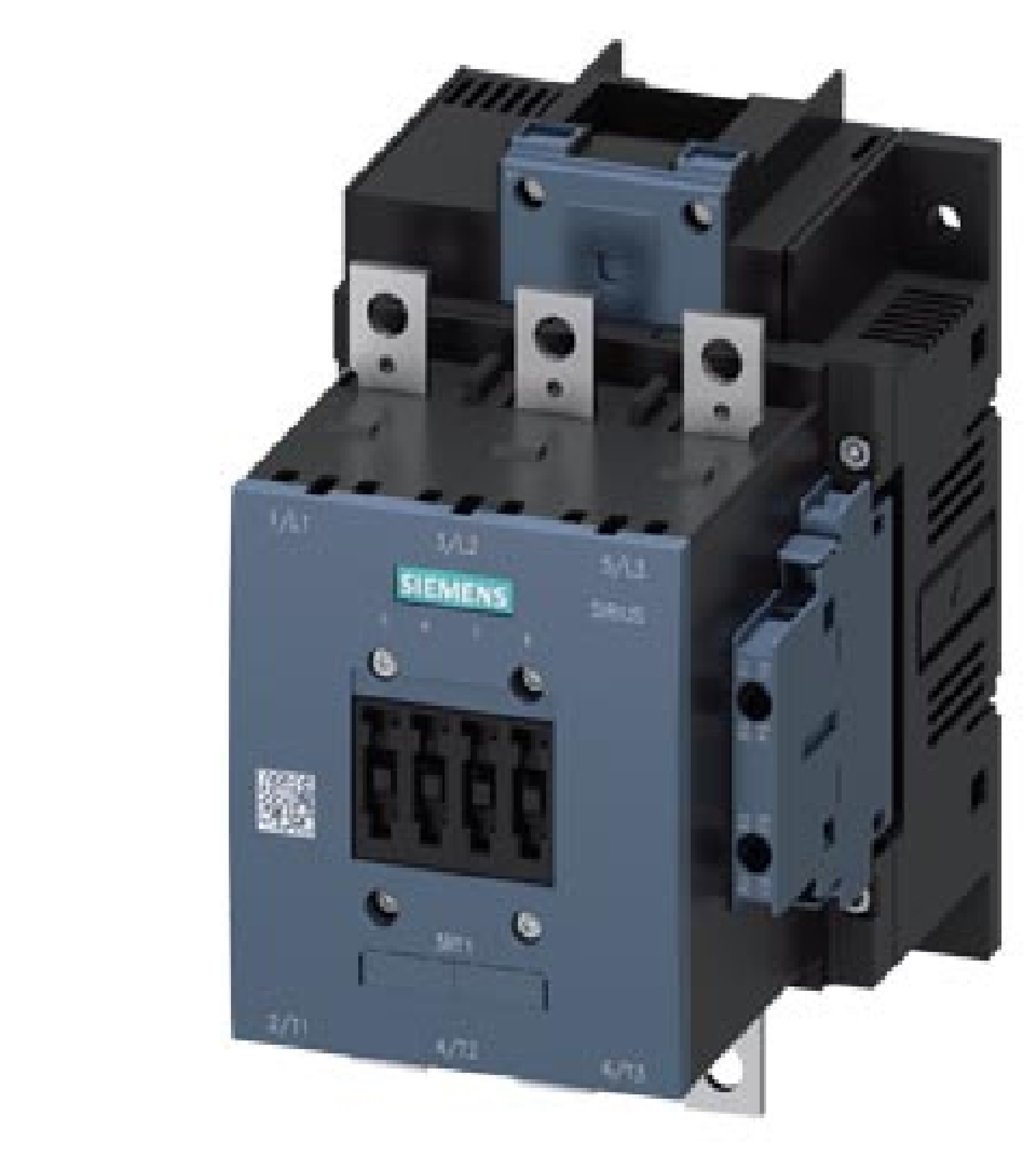 Contactor de potencia, 185 A, 90 kW/400 VAC, tripolar, contactos auxiliares 2 NA + 2 NC.