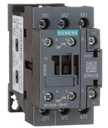 Contactor Sirius 3RT2 3P 25A 24Vdc