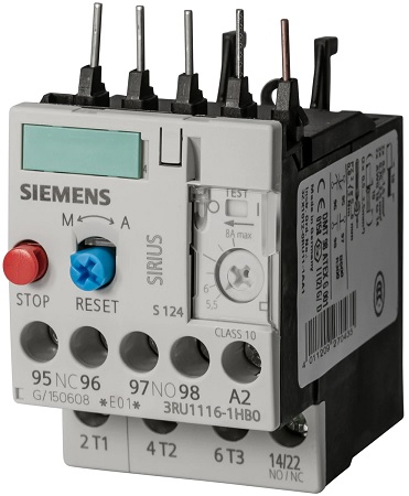 Rele térmico SIEMENS SIRIUS 3RU11 5.5...8A clase 10 frame S00