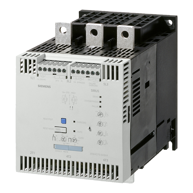 Arrancador Suave Sirius 3RW40 s12 205A en 50°C de 150Hp en 460Vac Voltaje de control 115Vac