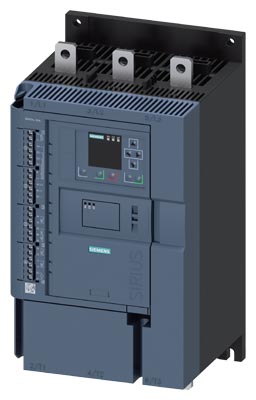 Arrancador Suave Sirius 3RW55 370A de 250Hp en 460Vac, adecuado para motor de 125 HP, para aplicación severa. SIEMENS.