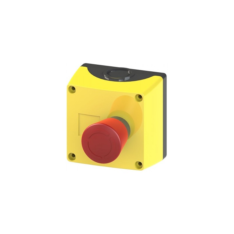 CAJA DE MANDO, 22 MM, AMARILLA,REDONDA, MATERIAL DE LA CAJA PLÁSTICO