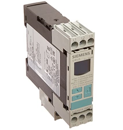 Relé supervisor de voltaje ajustable digital falla de secuencia 3x 90-690 VAC, 15-70 Hz, contactos conmutados Histéresis 1-20 V 0-20 s cada uno para Umin y Umax 1 CO para Umin 1 CO para tornillo Umax Terminal Subtensión y sobretensión 160-690 V Siemens