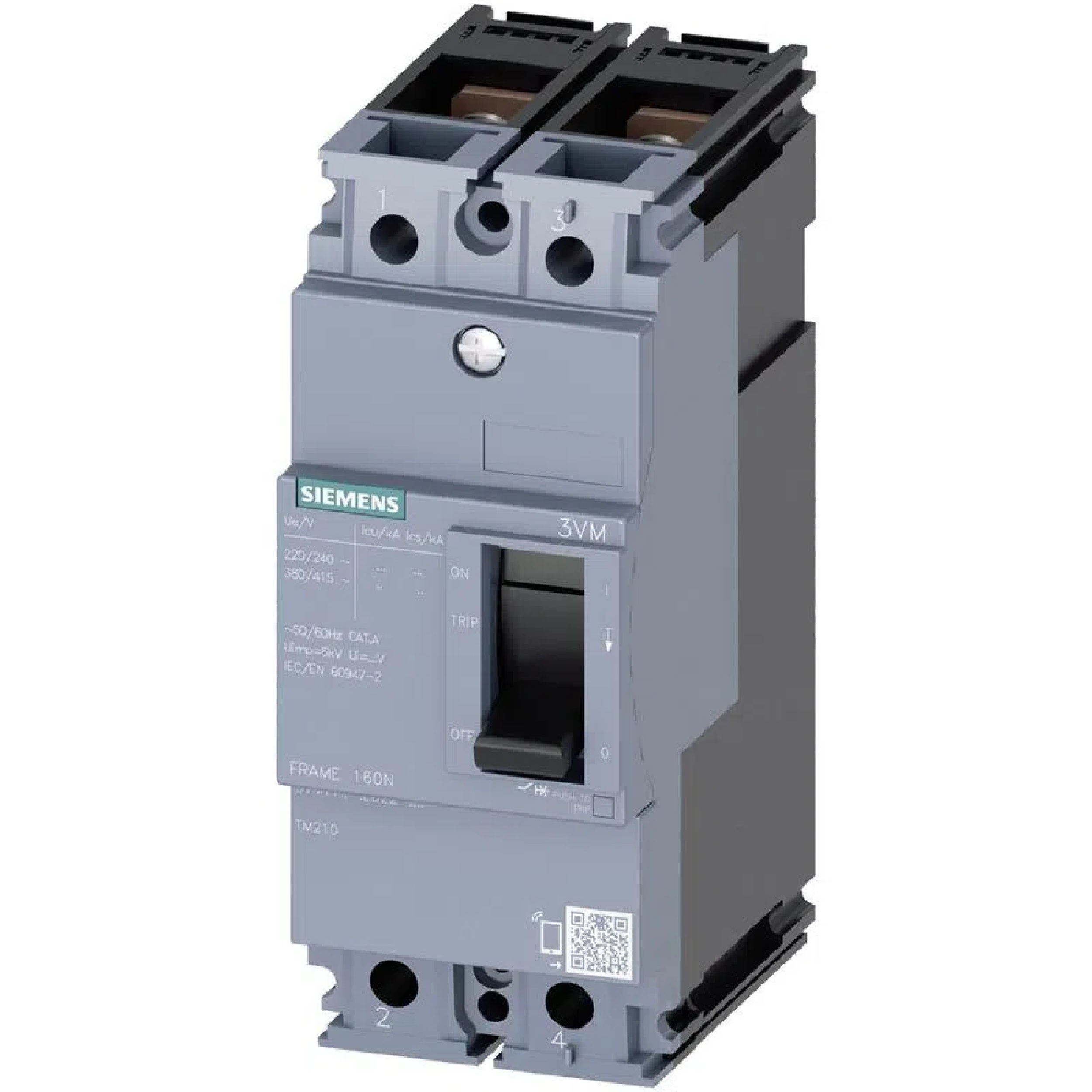 Breaker Siemens de 2P 50A 25kA 415Vac