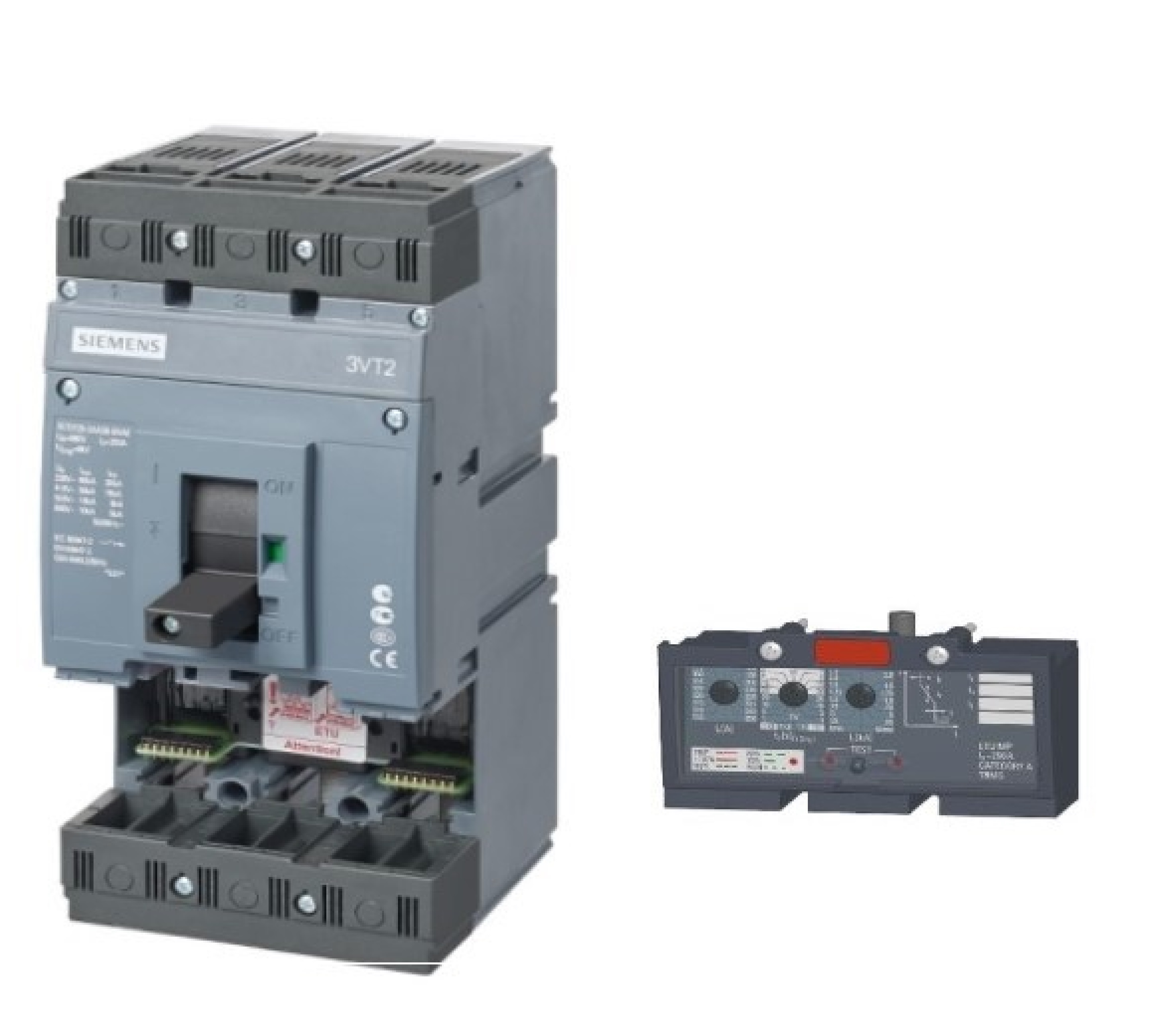 Breaker Siemens 3VT2725 3P 250A 690Vac; con su unidad de disparo 3VT9225-6AC00 Termomagnética