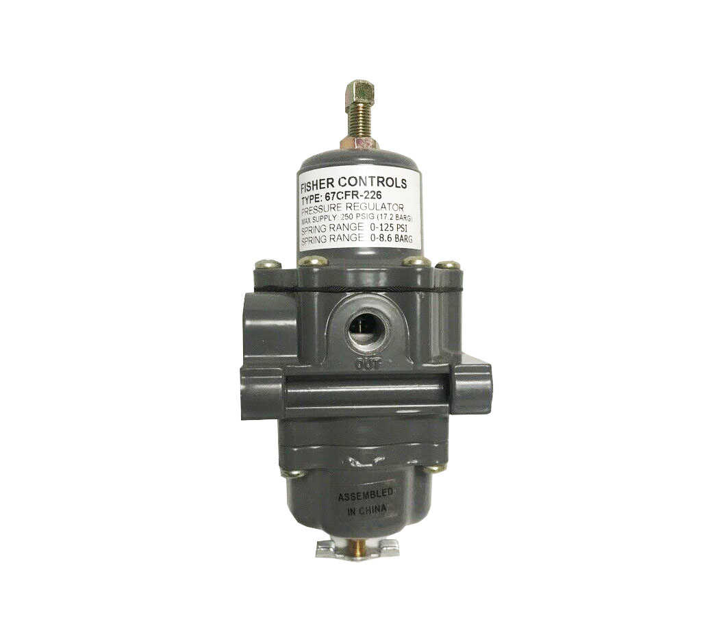 Fisher 67C series instrument supply regulator, Inlet and outlet style 1/4 NPT body material Aluminum, Outlet pressure range 0..125 psig