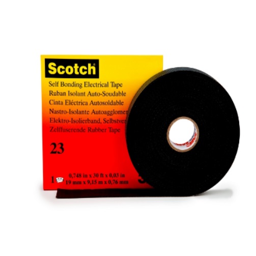 Teipe 23 color Negro marca 3M ancho 50.8 mm 9,15 Metros