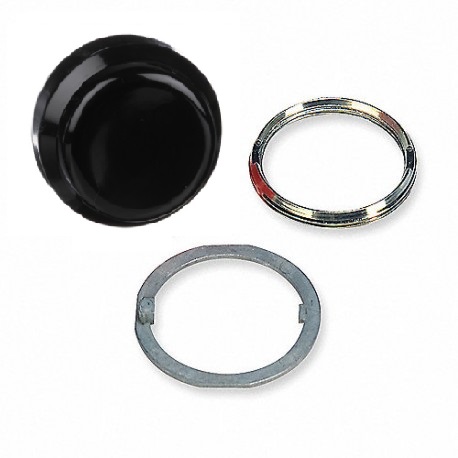 Capuchón de goma de color negro para control y señalización de diámetro 30mm