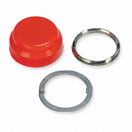 Capuchón de goma de color rojo para control y señalización de diámetro 30mm