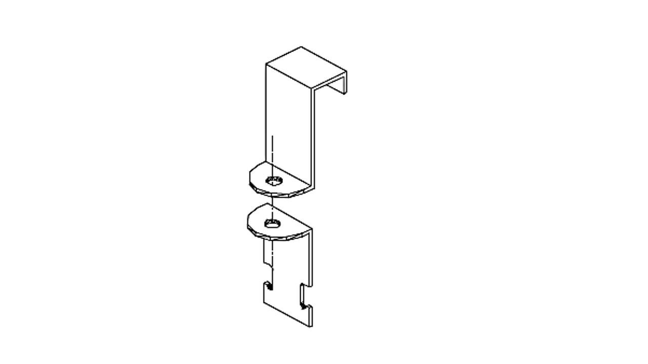 Gancho de Fijación para Canales Portacables de Aluminio Tipo “V” 4”