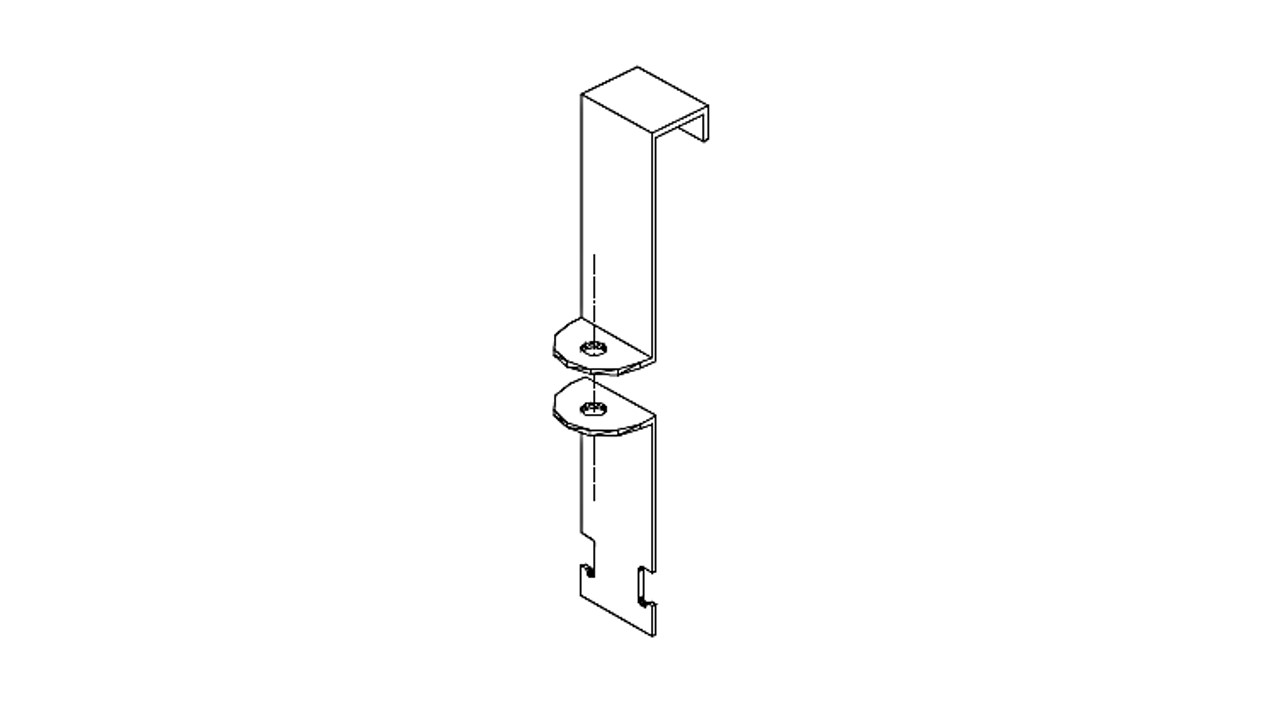 Gancho de Fijación para Canales Portacables de Aluminio Tipo “V” 6”