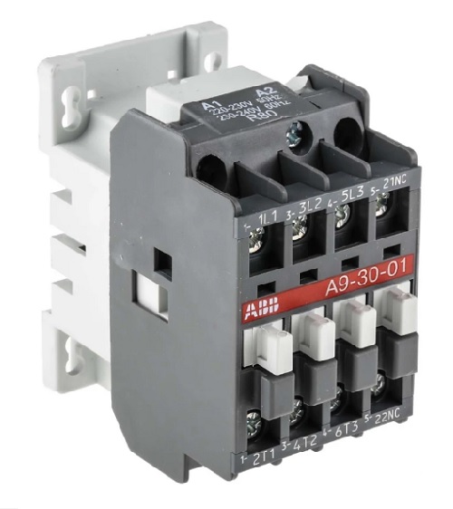 Contactor ABB  A9 de 3P 9A 220/240Vac 1NC