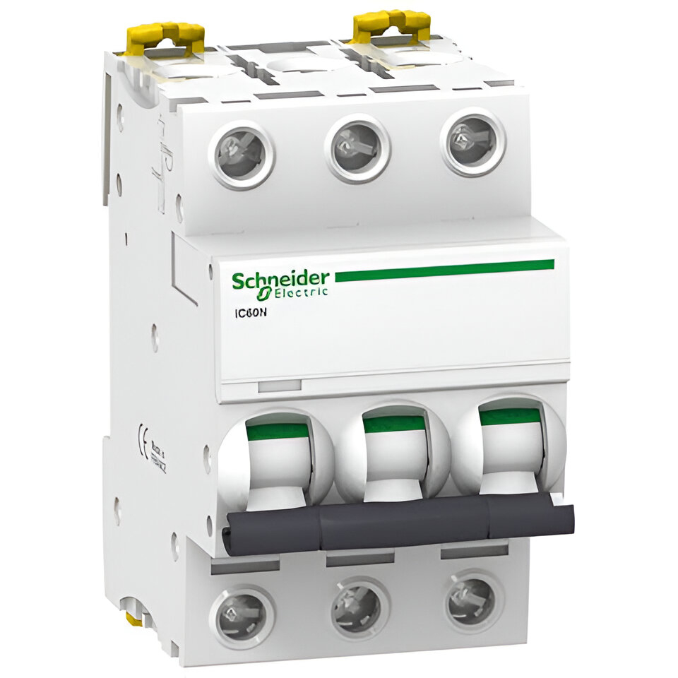 Interruptor Termomagnético Riel Acti9 iC60N 3P 2A curva C SCHNEIDER