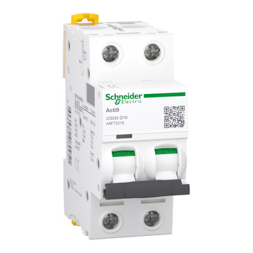 Breaker Acti9 iC60N 2P 16 A curva D 6000 A/10 kA