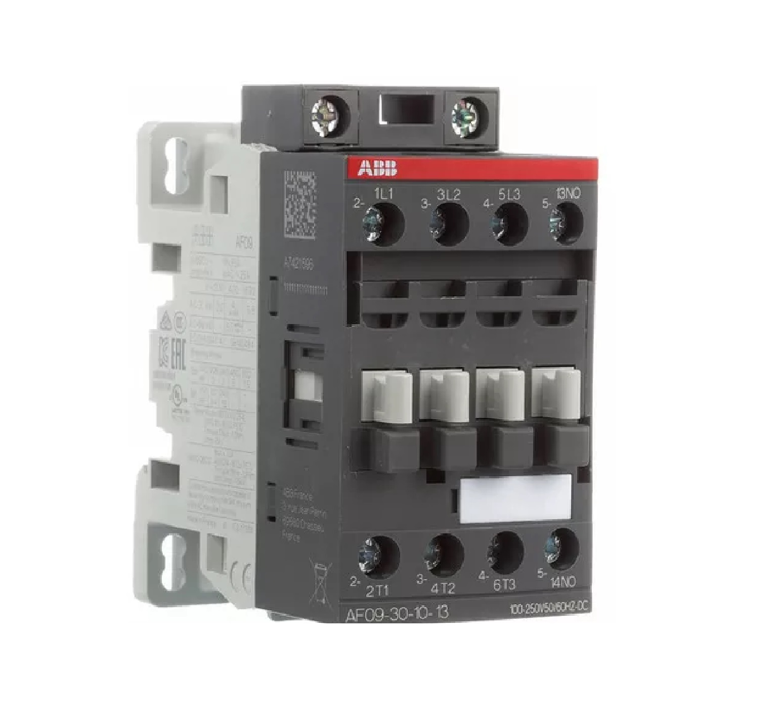 Contactor Marca ABB, 3P, AC3-9A, 690V, Bobina de rango 100-250 Vac/ Vdc