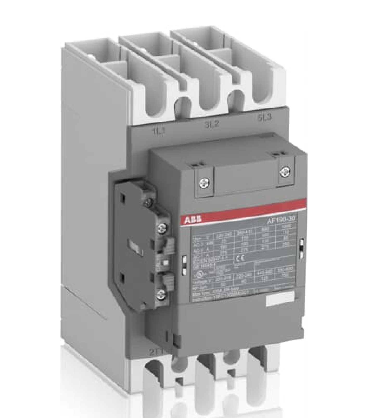 Contactor Marca ABB, 3P, AC3-190A, 690V, Bobina de rengo 100-250Vac/dc