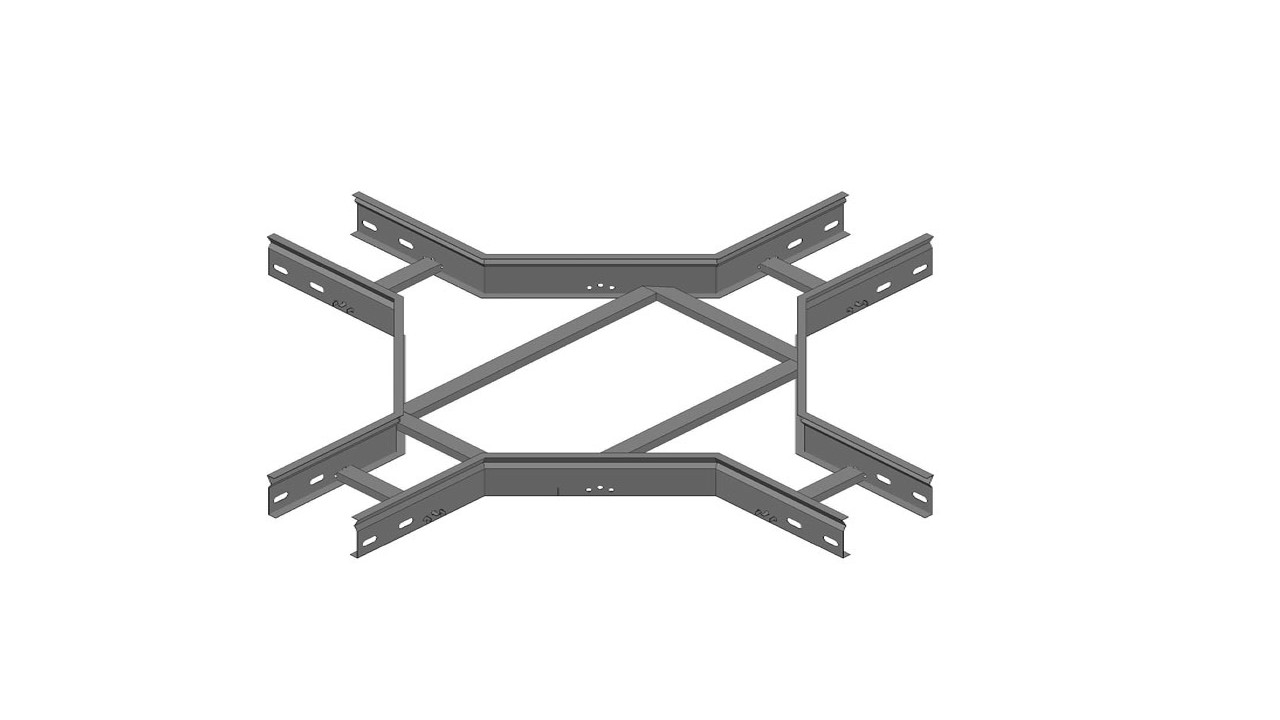 Cruce horizontal de aluminio de radio 900mm