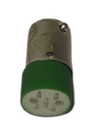 Bombillos bayonetas tipo led color verde de 240Vac