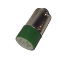 Bombillos bayonetas tipo led color verde de 240Vac