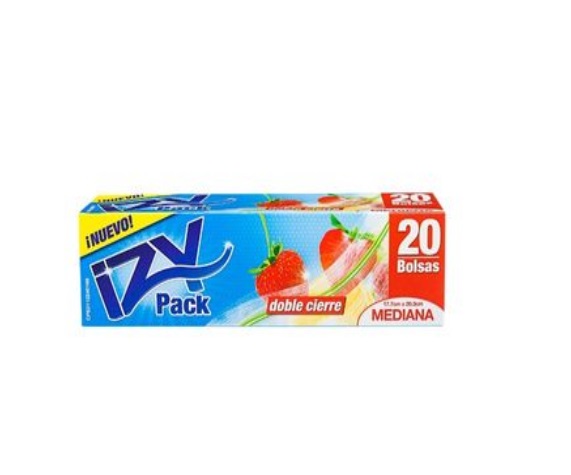 Bolsa hermética doble cierre de 17.7x20.3Cm cantidad 20 unidades