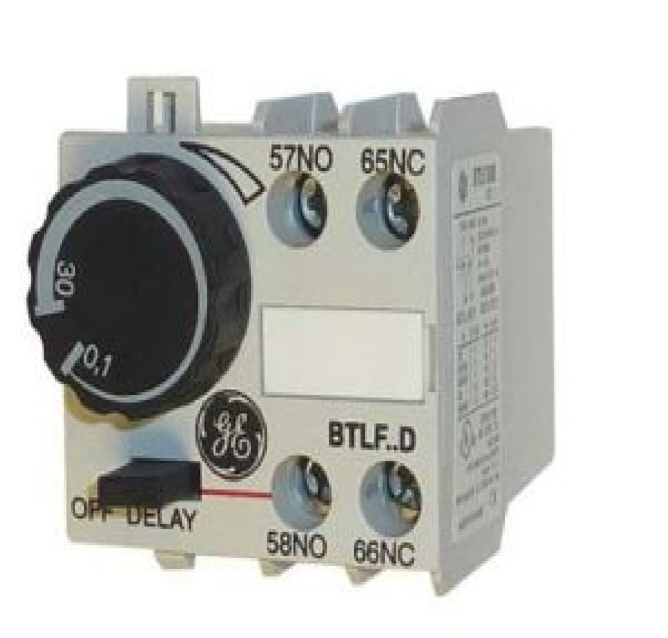 Temporizador de contactor, neumático,1NA-1NC, montaje frontal; 0,1-30 segundos