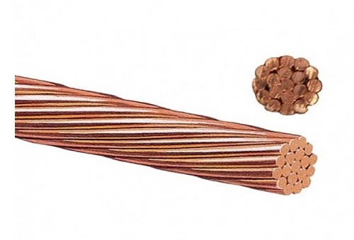 Cable 1/0 AWG cobre desnudo trenzado 15Kv color negro