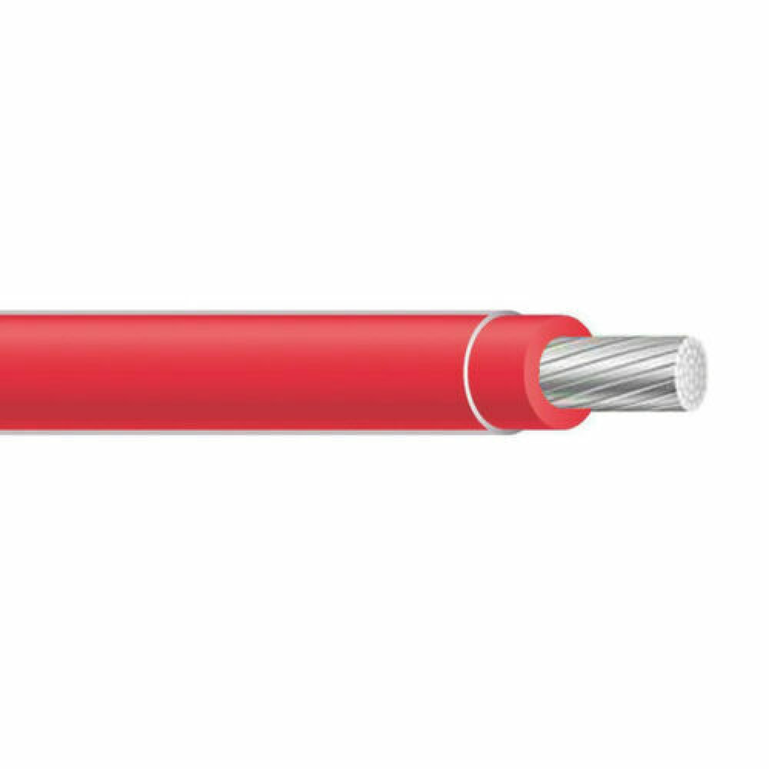 Cable 1/0 AWG THHW de aluminio 90°C color rojo