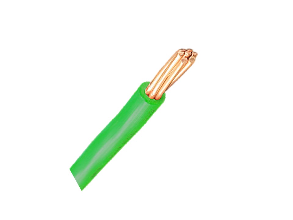 Cable 10 AWG instalación de cobre 105°C color verde