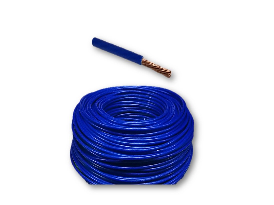 Cable 10 AWG THW de cobre 75°C color azul