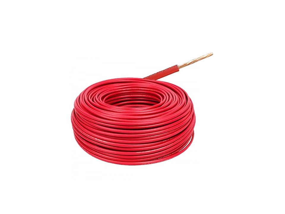 Cable 10 AWG THW de cobre 75°C color rojo