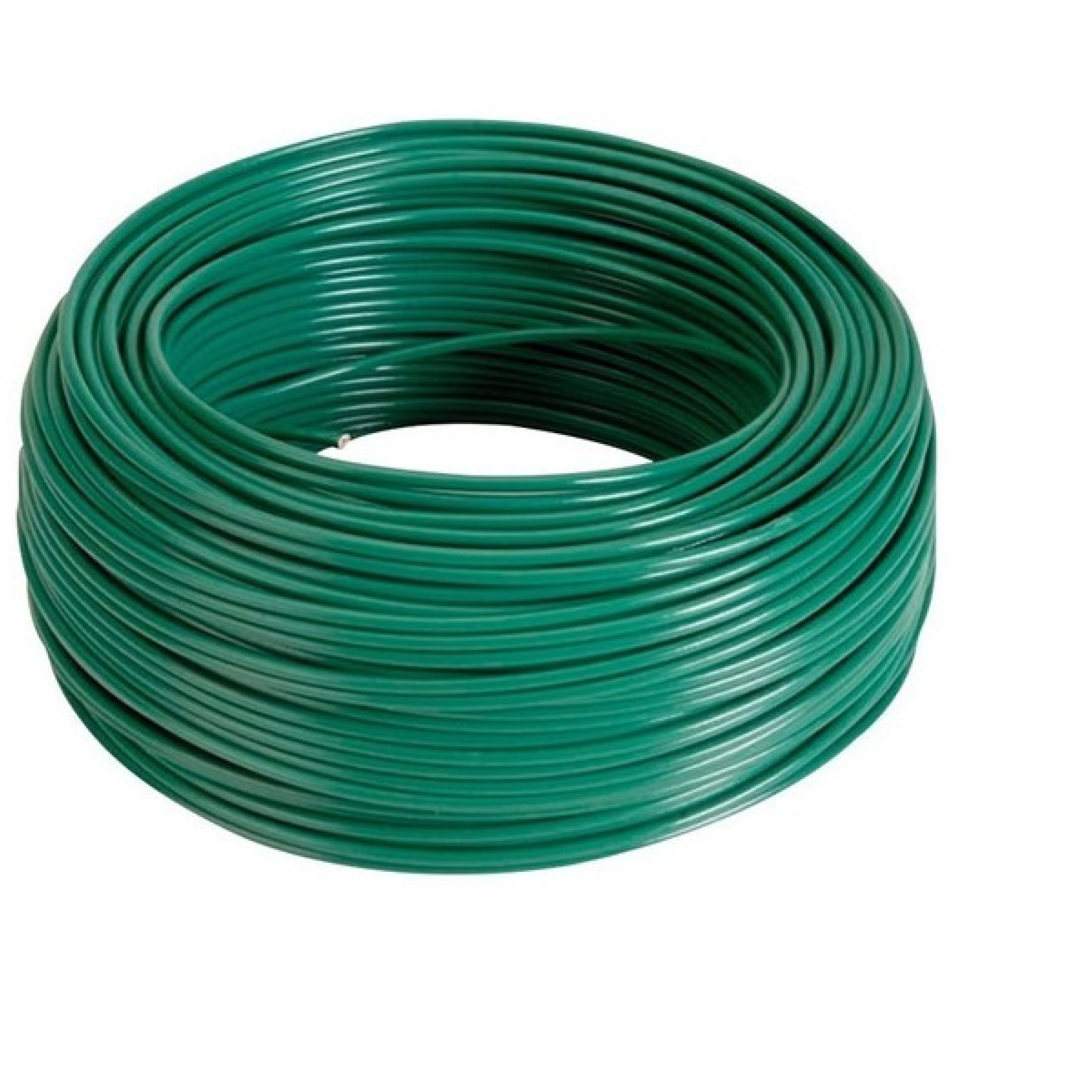 Cable 10 AWG THW de cobre 75°C color verde.