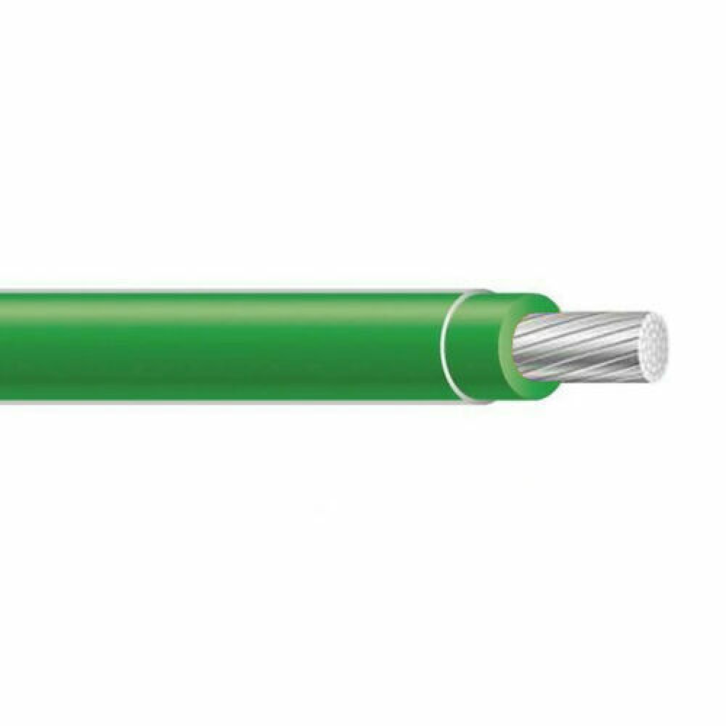 Cable 2 AWG THHW de aluminio 90°C color verde