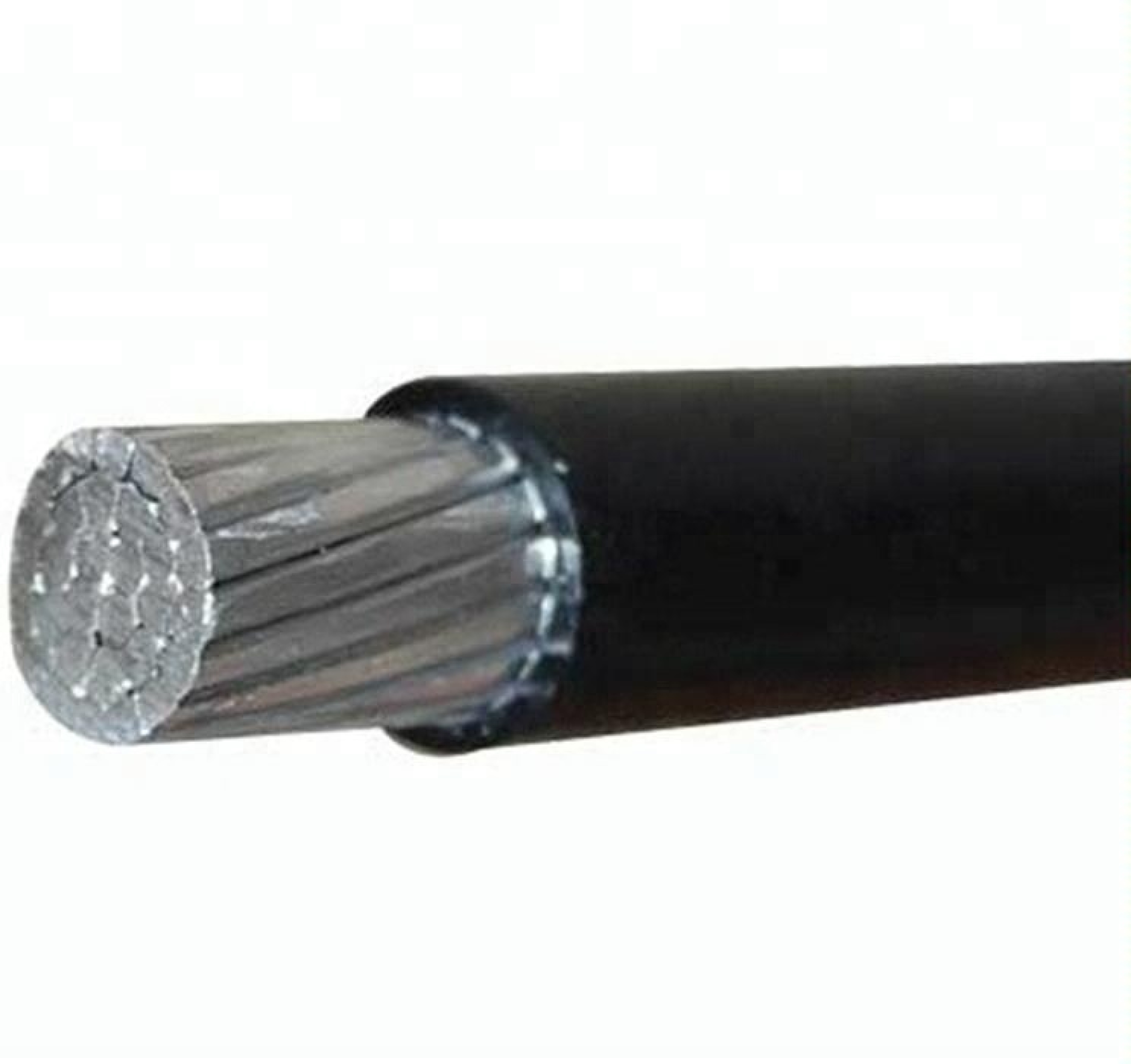 Cable 2 AWG, 90A THW de aluminio color negro