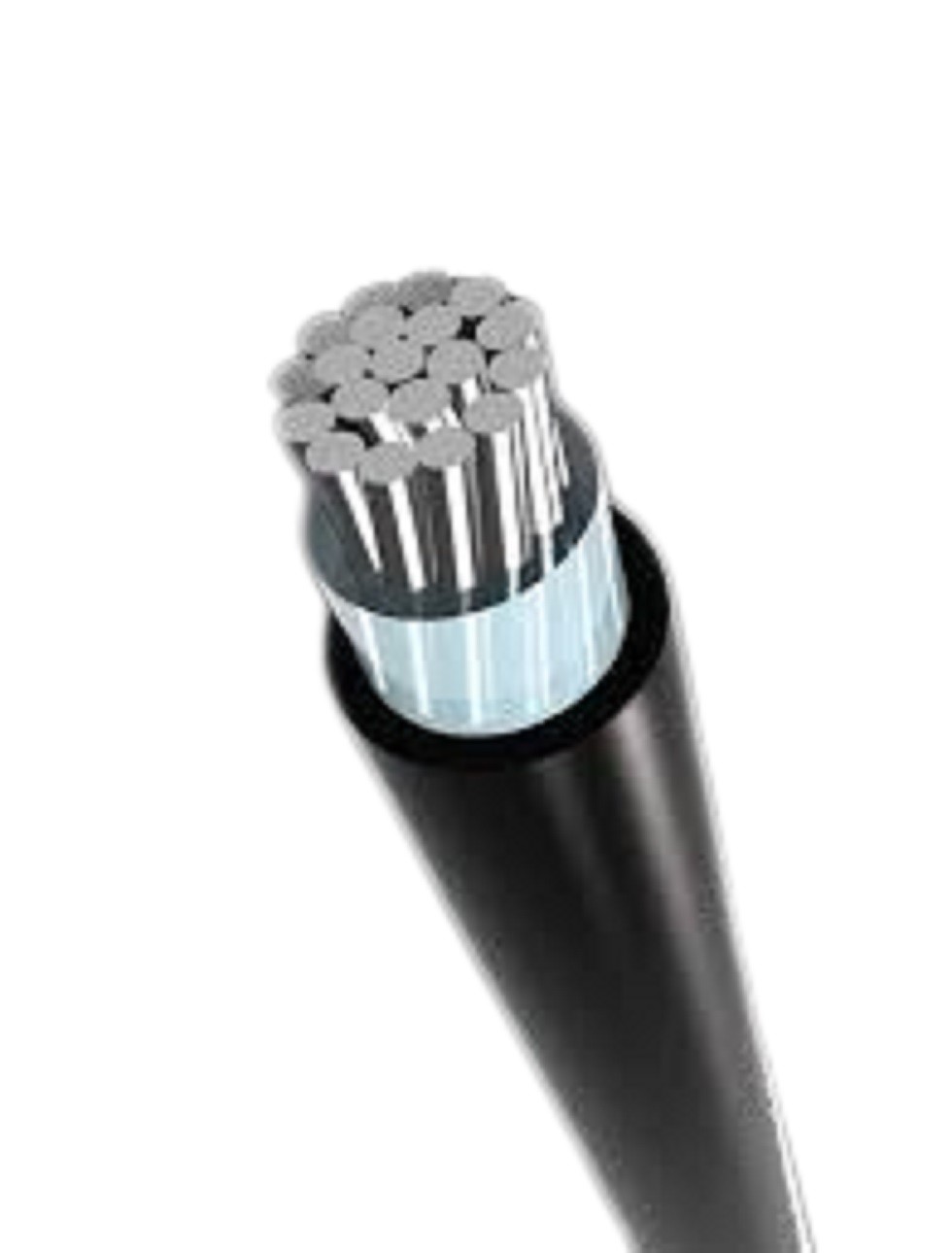 Cable 2 AWG THW de aluminio 75°C color negro