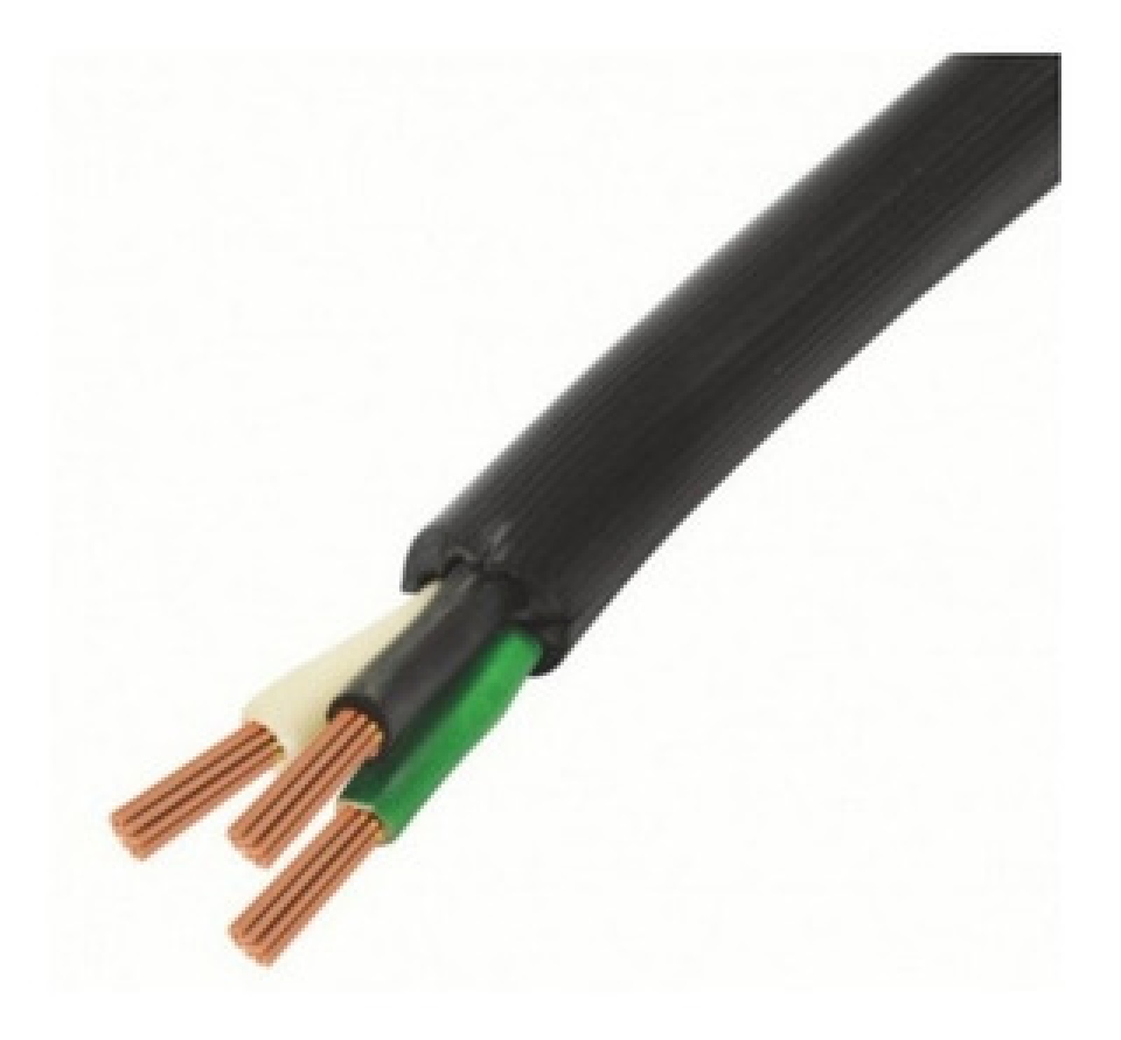 Cable 3X10AWG ST de cobre 60°C color negro