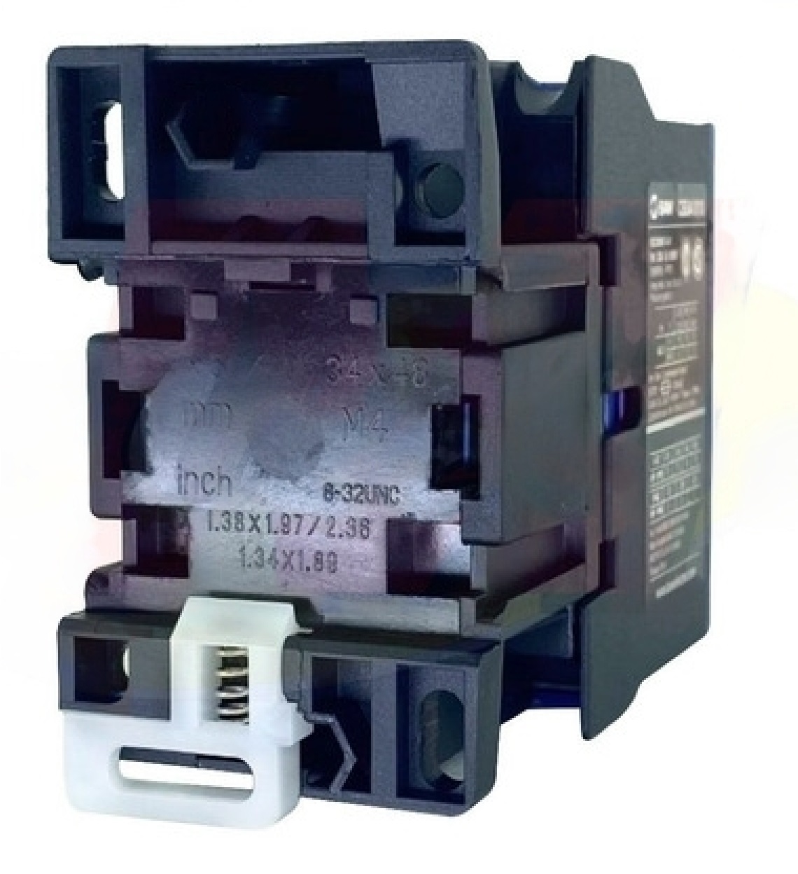 Contactor de potencia, AC-3 =9A, 4kW/400V, 1NA,110Vac, 3 polos.