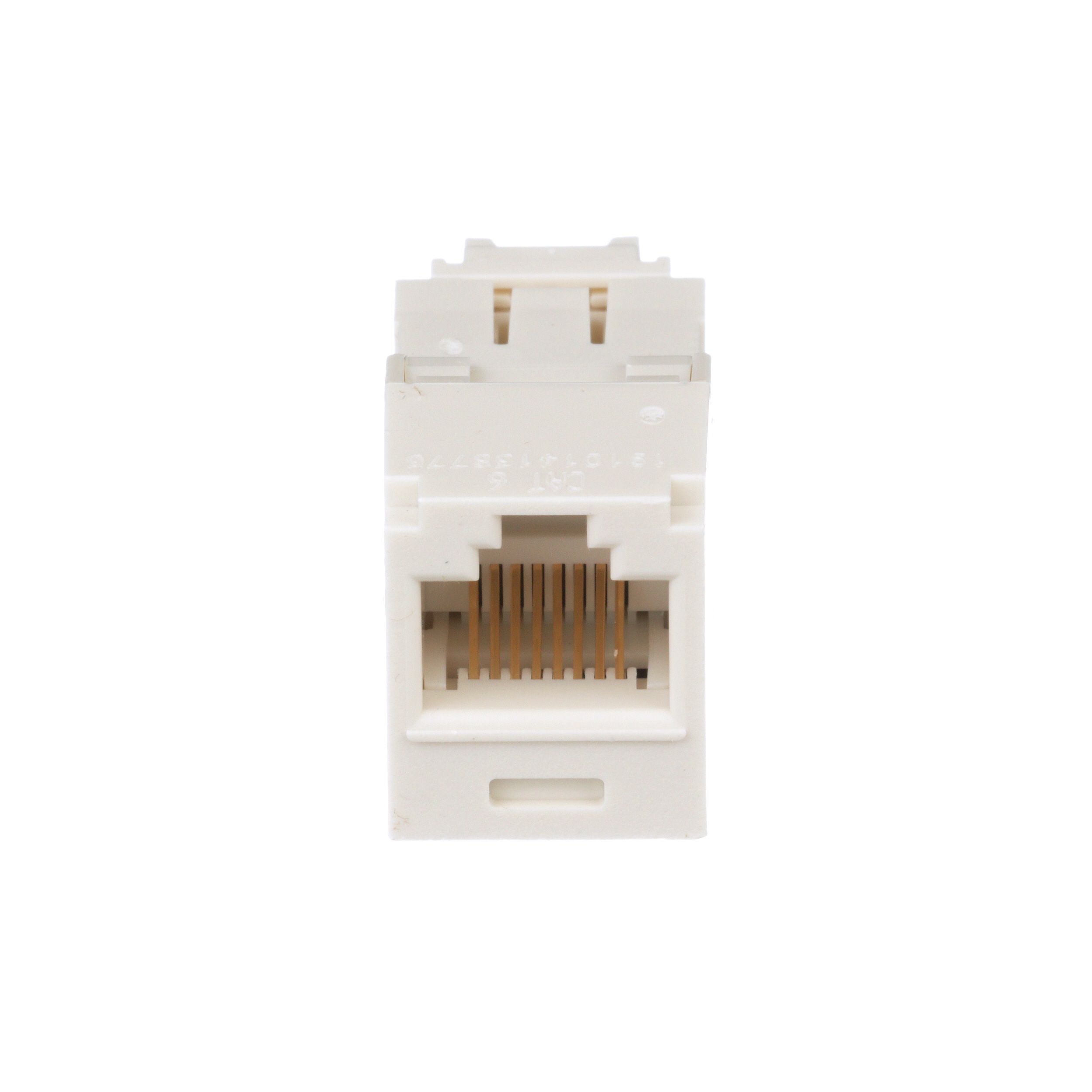 Giga-Channel Mini Jack RJ45,Categoría 6,con terminación estilo TG,Blanco Hueso