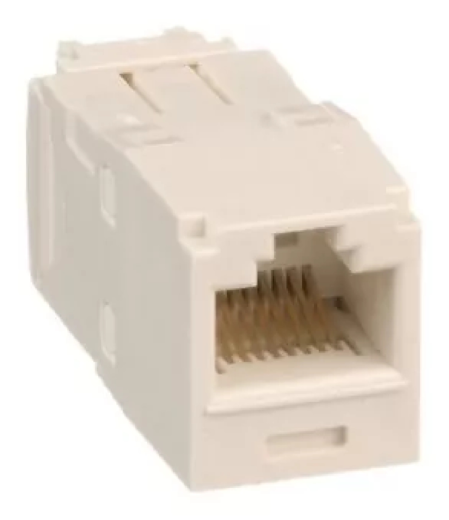 Giga-Channel Mini Jack RJ45,Categoría 6,con terminación estilo TG,Blanco Hueso