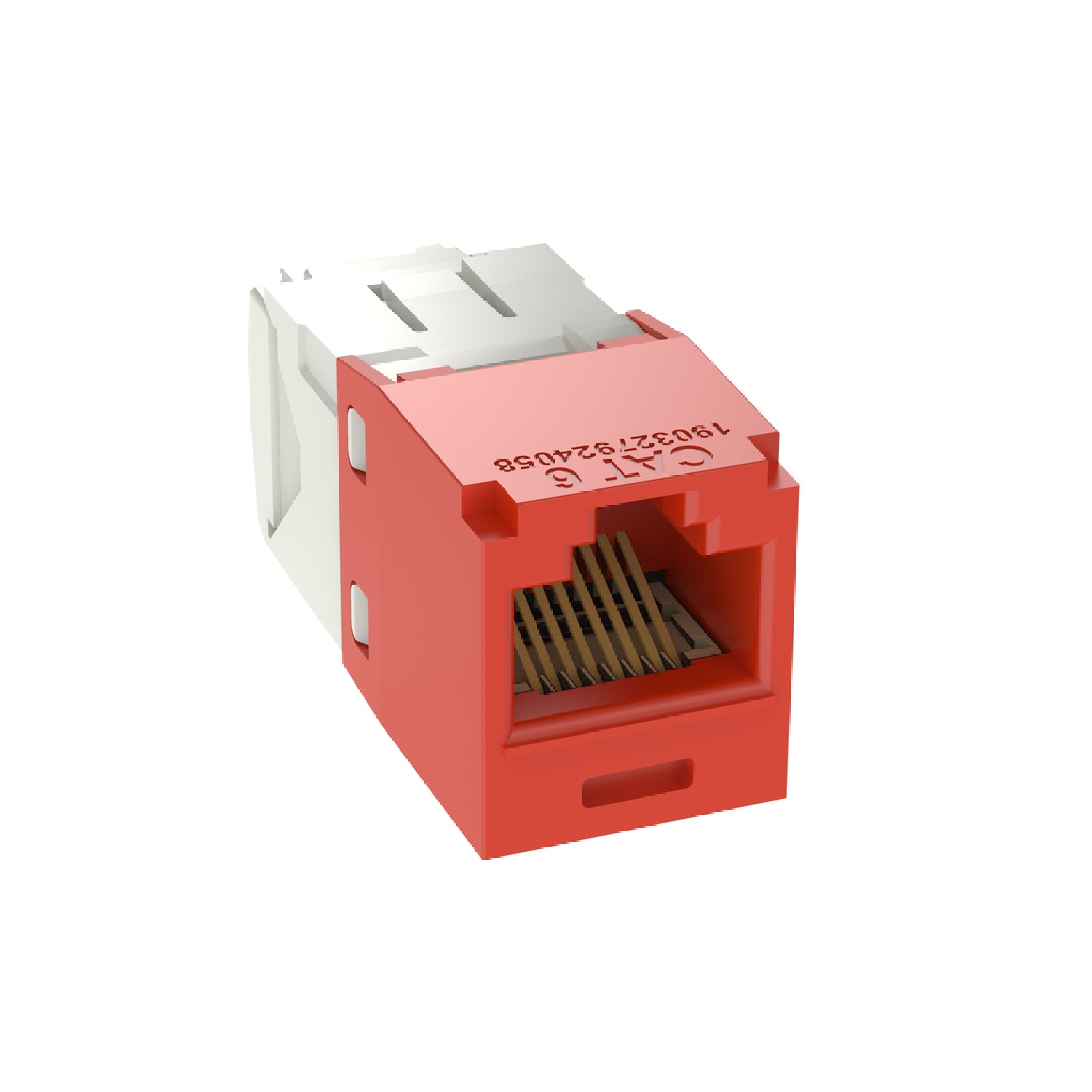 Giga-Channel Mini Jack RJ45,Categoría 6,con terminación estilo TG,Rojo