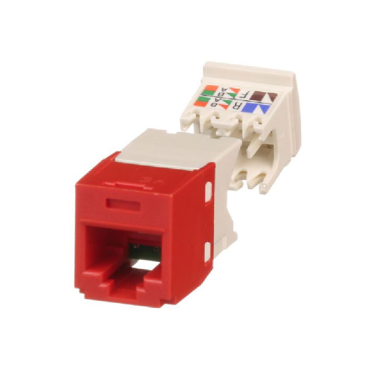 Giga-Channel Mini Jack RJ45,Categoría 6,con terminación estilo TG,Rojo