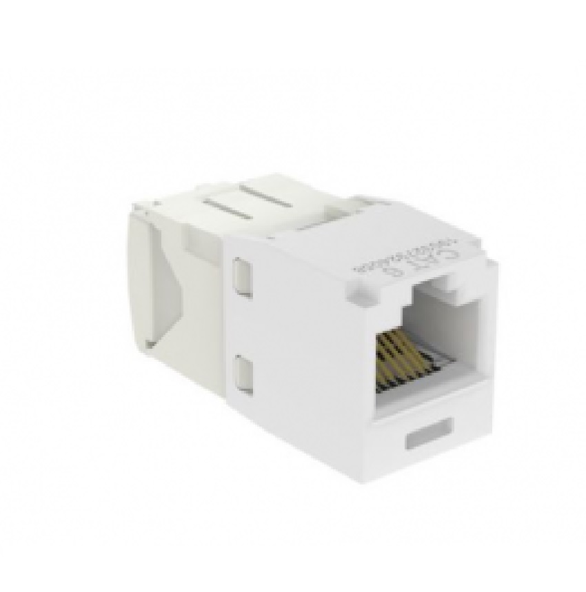 Giga-Channel Mini Jack RJ45,Categoría 6,con terminación estilo TG,Blanco puro