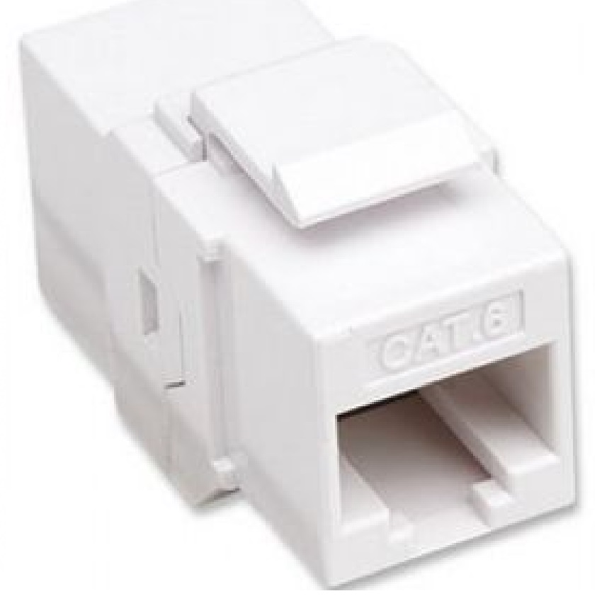 Giga-Channel Mini Jack RJ45,Categoría 6,con terminación estilo TG,Blanco puro