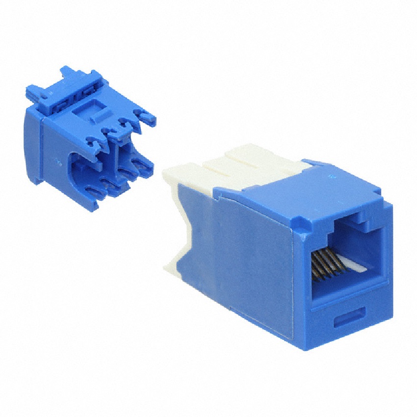 Módulo de ficha con terminación estilo TG Mini-Com, UTP RJ45 categoría 6A, azul