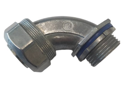 conector curvo de 90° liquid tight de 1 pulgada