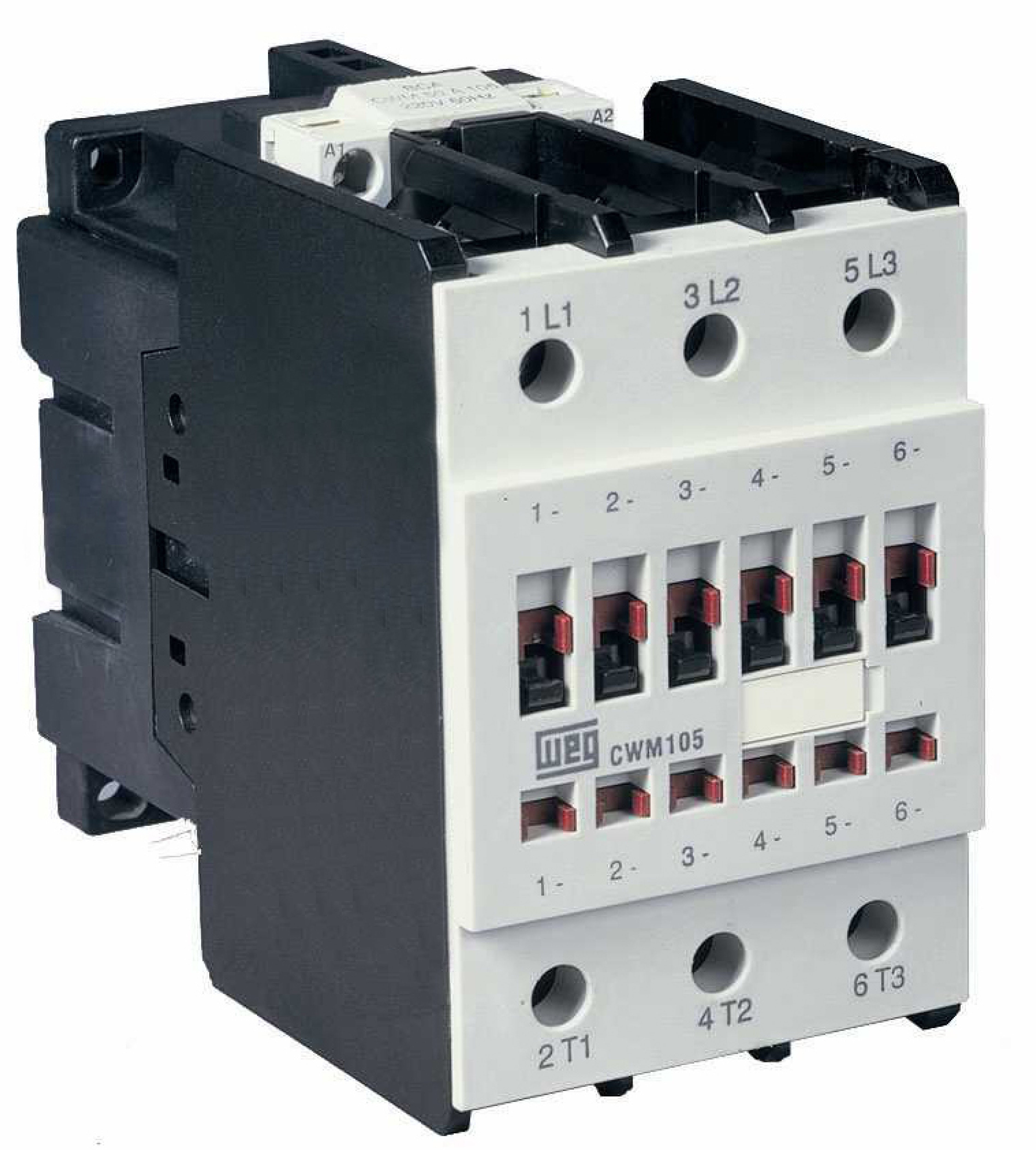 Contactor tripolar,bobina 220V, 1NA, I máx AC3 105A.